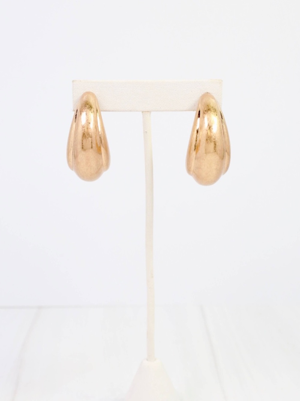 Caroline Hill Worn Gold Gastonia Thick Hoop Earring